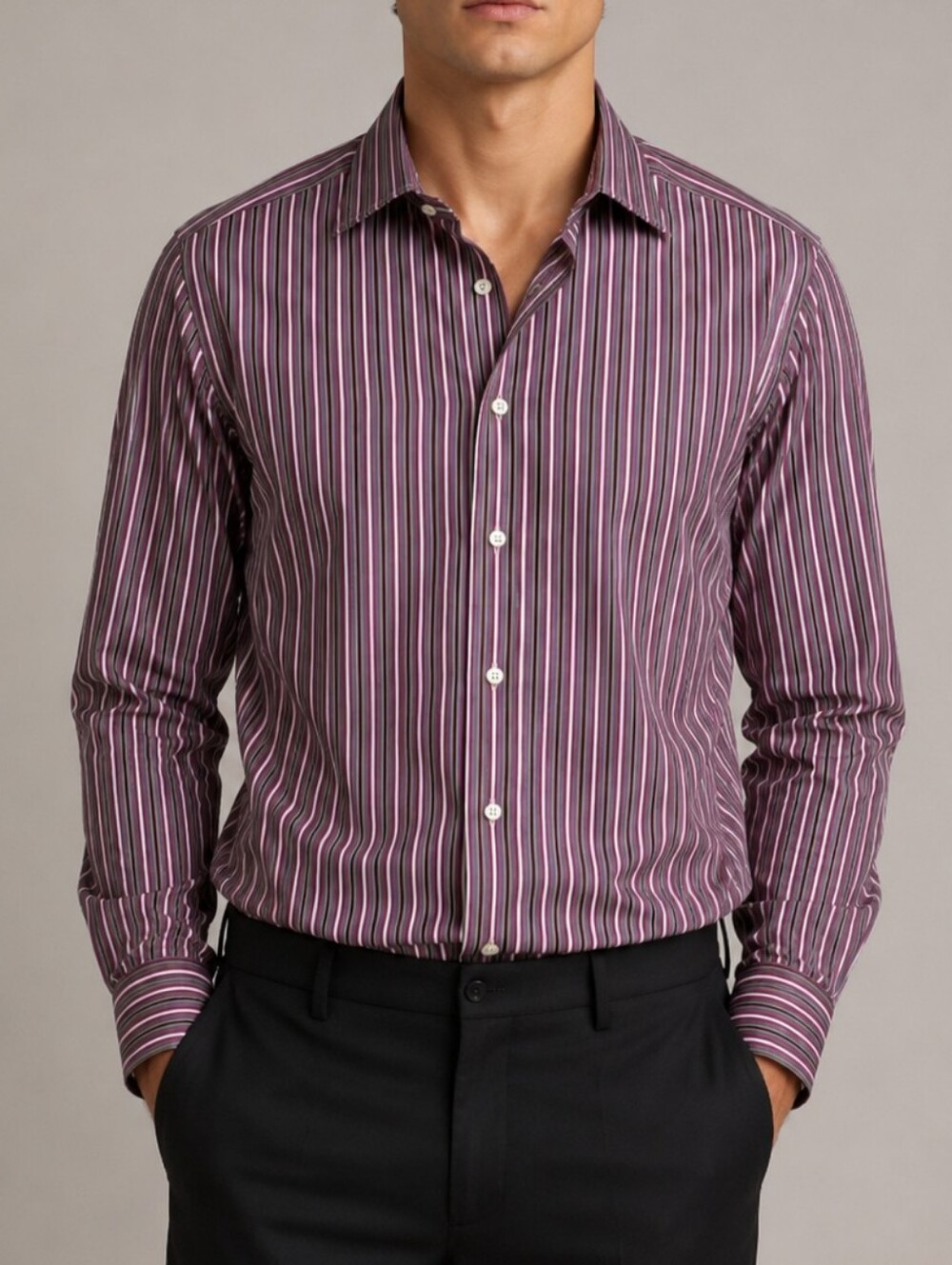 ETRO Milano Striped Button Down Shirt